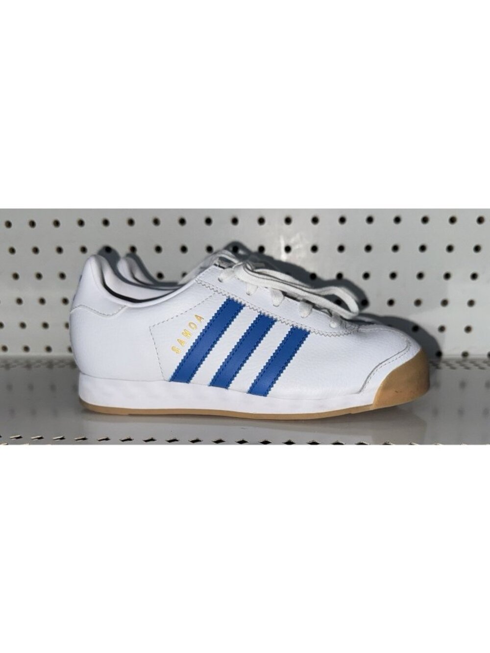 Adidas Samoa White Blue Bird Gum Boys Youth Athletic Shoes Sneakers Size 3